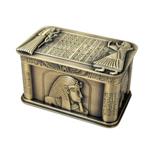 Elegante Schmucktruhe im Antik-Finish mit Anubis- und