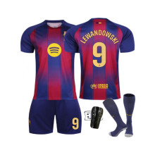 (#8 PEDRI, M) (#9 LEWANDOWSKI, 24#) 25-26 Barcelona Home La Liga number Football Jersey for Kids and Adults