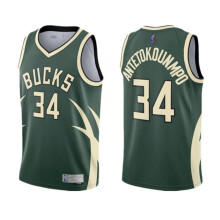 (L) (M) Bucks Antetokounmpo # 34 Basketball Jersey Adult Boys Sports Uniform