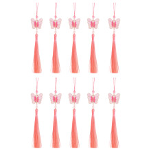 26 cm elegante vlinderkwasten franje-Roze