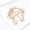 Broche cheval ajourée moderne, bijoux fabriqués en-Couleur or 4