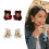 Boucles d'oreilles élégantes à finition métallique,-Blanc 3