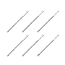 Lab Mini Scoop 6 Pcs Stainless Steel Sampling Reagent Spoon Double Head Spatula 125mm Chemical Experiment Tool