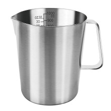 1L Stainless Steel Measuring Jug with Handle, Metal Measuring Cup for Baking Cooking with Precise Graduations