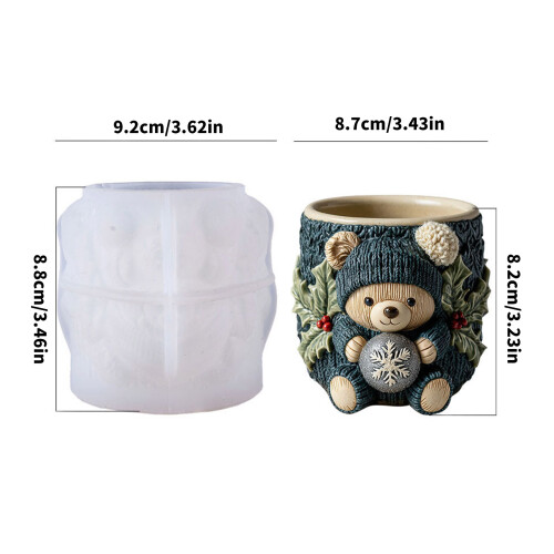 DIY Silicone Flowerpot Mold Creative Resin Cement Concrete Craft 2