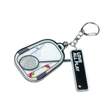 Porte-clés de sac à dos de badminton tendance, article de-Blanc