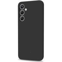 Funda de goma suave para Galaxy A57 5G, negra, acabado de silicona