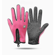 (M, pink) Freezer Thermal Gloves, Warm Winter Gloves with Water Resistant Coating and Touchscreen Function for Cold Storage, Outdoor, Work, Driving