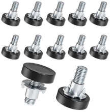 12 PCS Adjustable Leveling Feet for Furniture, 1/4" Threaded Size, Anti-Slip & Durable, for Washer Fridge Cabinet, 2025 Edition