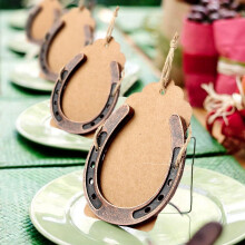 Horseshoe Wedding Favors Kraft Tags 10 pcs