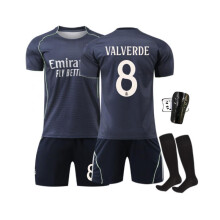 (#9 MBAPPÉ, XXL) (#8 VAL VERDE, M) 25-26 Real Madrid away Football Jersey for Kids and Adults