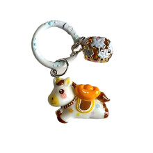 Schattige paardensleutelhanger met bel, perfect voor sleutels,-3