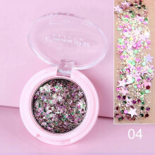(B04) Diamond Sequins Eyeshadow Gel Holographic Glitter Shimmer Shining Golden Makeup Long Lasting Party Makeup