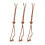 Kit de chaîne d'extension de-style de perle carrée en or rose1 1