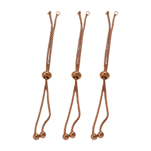 Kit de chaîne d'extension de-style de perle carrée en or rose1