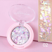 (B02) Diamond Sequins Eyeshadow Gel Holographic Glitter Shimmer Shining Golden Makeup Long Lasting Party Makeup