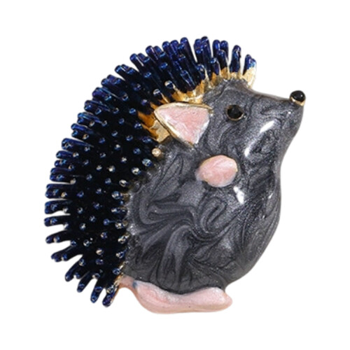 Broche hérisson enduite d'émail Unique, broche sur le thème-Bleu