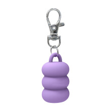 Lip Balm Cover Key Fob Elegant Keychain Charm for Purse-Purple