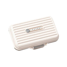 (M, white) Mini Portable Pill Box, 2024 New 7 Compartments Daily Medicine Pill Organizer