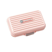 (S, pink) Mini Portable Pill Box, 2024 New 7 Compartments Daily Medicine Pill Organizer