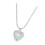 Delicate hart hanger ketting Stijlvolle titanium-transparant 1