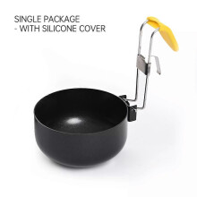 (1pc, Bagged) Egg Poacher Pan Foldable Ear Hanging Non-stick Egg Cooker Stainless Steel