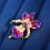 Handgefertigte Kupfer-Iris-Brosche, lebendige-Lila 5