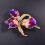 Handgefertigte Kupfer-Iris-Brosche, lebendige-Lila 7