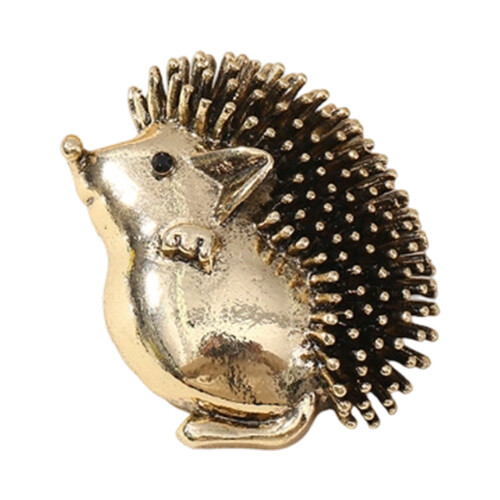 Speelse egelvormige broche, schattig accessoire met-Goud