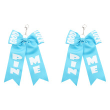 Pack Of 2 Cheerleader Bowknot Keychains Large Size-Sky Blue