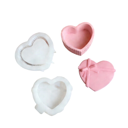 Heart Shape Storage Box Mold Crafting Molds Unique Candle