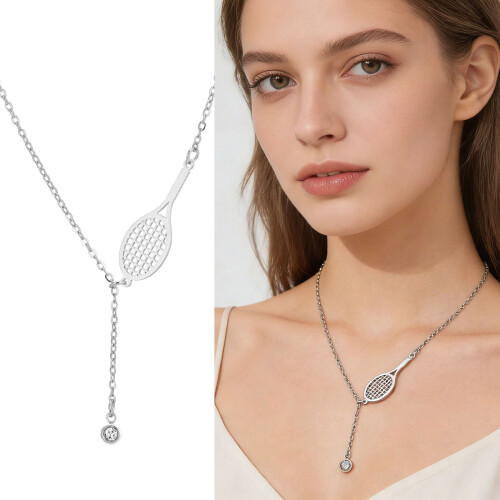Accessoire de collier de tennis miniature tendance pour-Argent 2 2