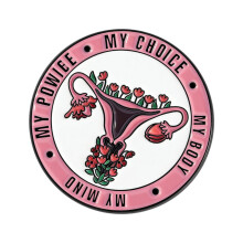 Stijlvolle baarmoedergeïnspireerde badge Chique metalen-QHXZ5600