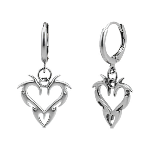 Punk Heart Ear Dangle Multifunctionele Gothic Oorsieraden-1