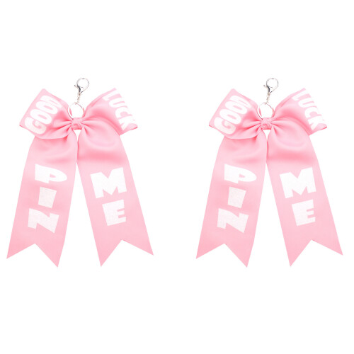 2 Matching Cheer Key Rings Extra Large Bowknot Design-Pink