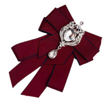 Bogen Kristallen broche met glanzende strass steentjes voor-4