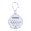 Porte-clés rond Portable, calculatrice, boutons-Blanc 1