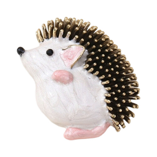 Niedliche Emaille-Igel-Brosche, modisches Schmuckzubehör-Weiß