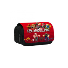 (11) (3) Double Roblox Pattern Layer Flip Cover Student Stationery Pencil Storage Bag