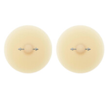 (Style 14) Soft Silicone Breast Pasties for Women, 2pcs Reusable Invisible Sticky Bra, Strapless Push Up Nipple Covers for Club Party, Style 9
