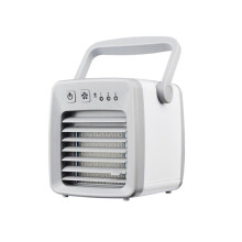 (White) Portable Mini USB Air Cooler Fan Humidifier 3 Modes Speed Office Cooler Purifier