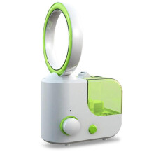 (Green) No-Blades Mini Fan Humidifier Bladeless Air Conditioning Purifier Fan for Office Home