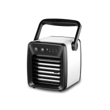 (Black) Portable Mini USB Air Cooler Fan Humidifier 3 Modes Speed Office Cooler Purifier