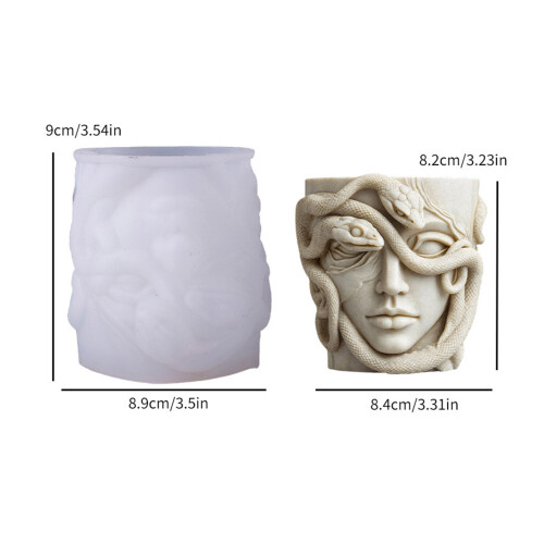 Silicone Gorgon Planter Mould For Resin Casting And Creative DIY 2