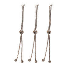 Set van 3 doe-het-zelf-sieraden-staalkleur Vierkante parelstijl1