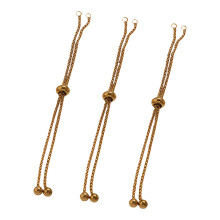 3Pcs Stainless Steel Sliding Extender-Gold Square pearl style1