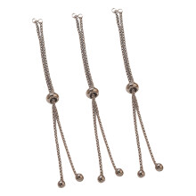3Pcs Stainless Steel Jewelry-steel color Square pearl style1