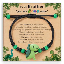 Adjustable Dinosaur Handmade Braided Bracelet For Kids And-C