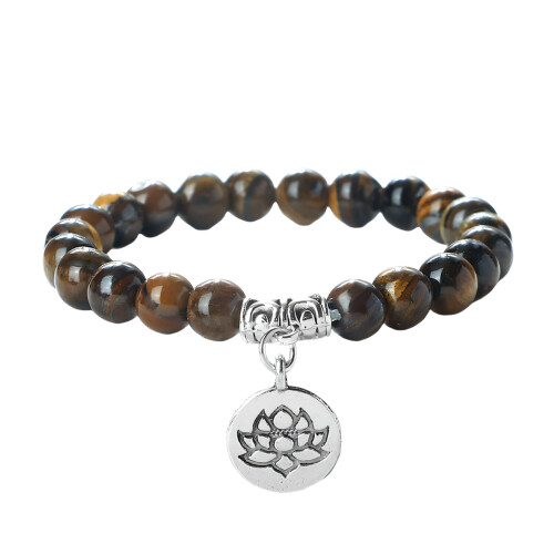 Stylish Elastic Buddhist Beads Bracelet Beaded Stretch-3