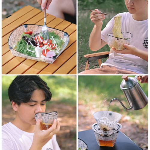 Outdoor Lightweight Folding Tableware Foldable Bowl Cup, Spec:  Bowl 2